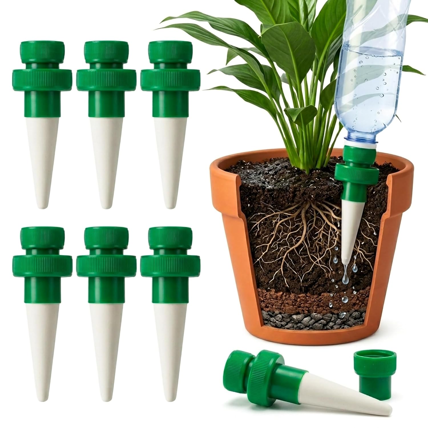 Automatic Plant Waterer - Púas de riego de terracota para