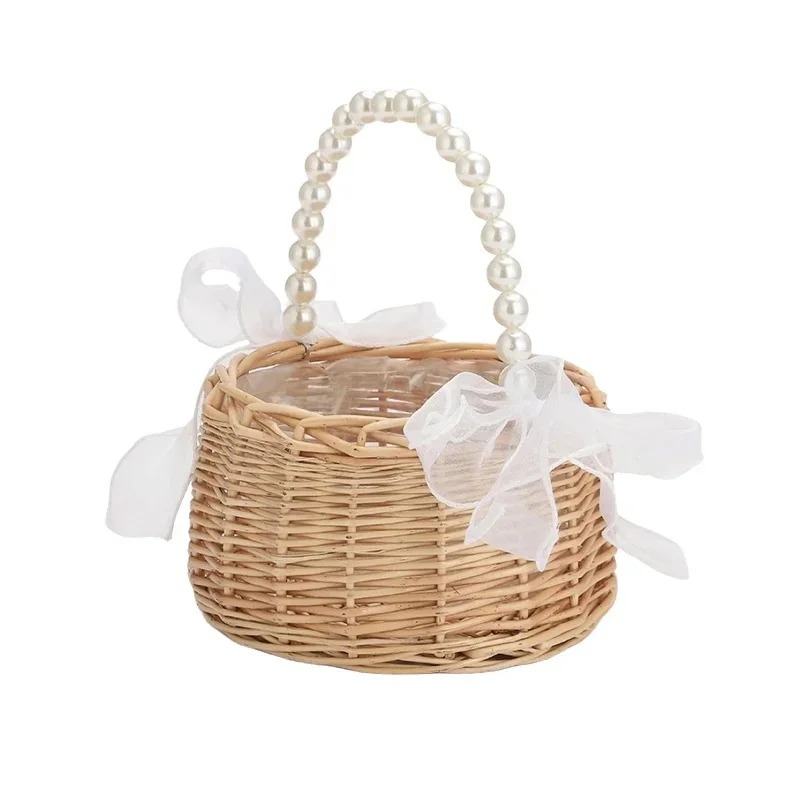 Gardening Tools Girls - Cesta de mimbre con asa de