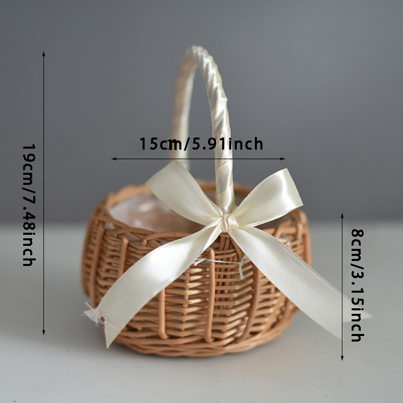 Cesta de flores de boda tejida - Gardening Tools Girls reseña y precio