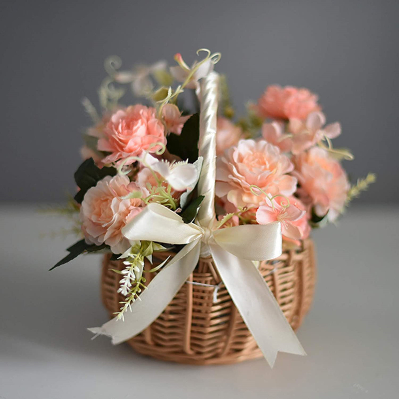 Cesta de flores de boda tejida - Gardening Tools Girls reseña y precio